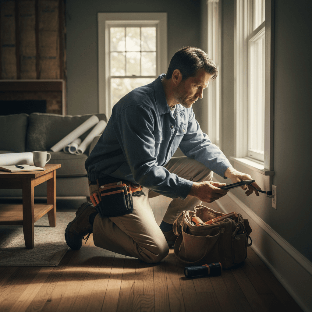 Property maintenance and quality check in progress