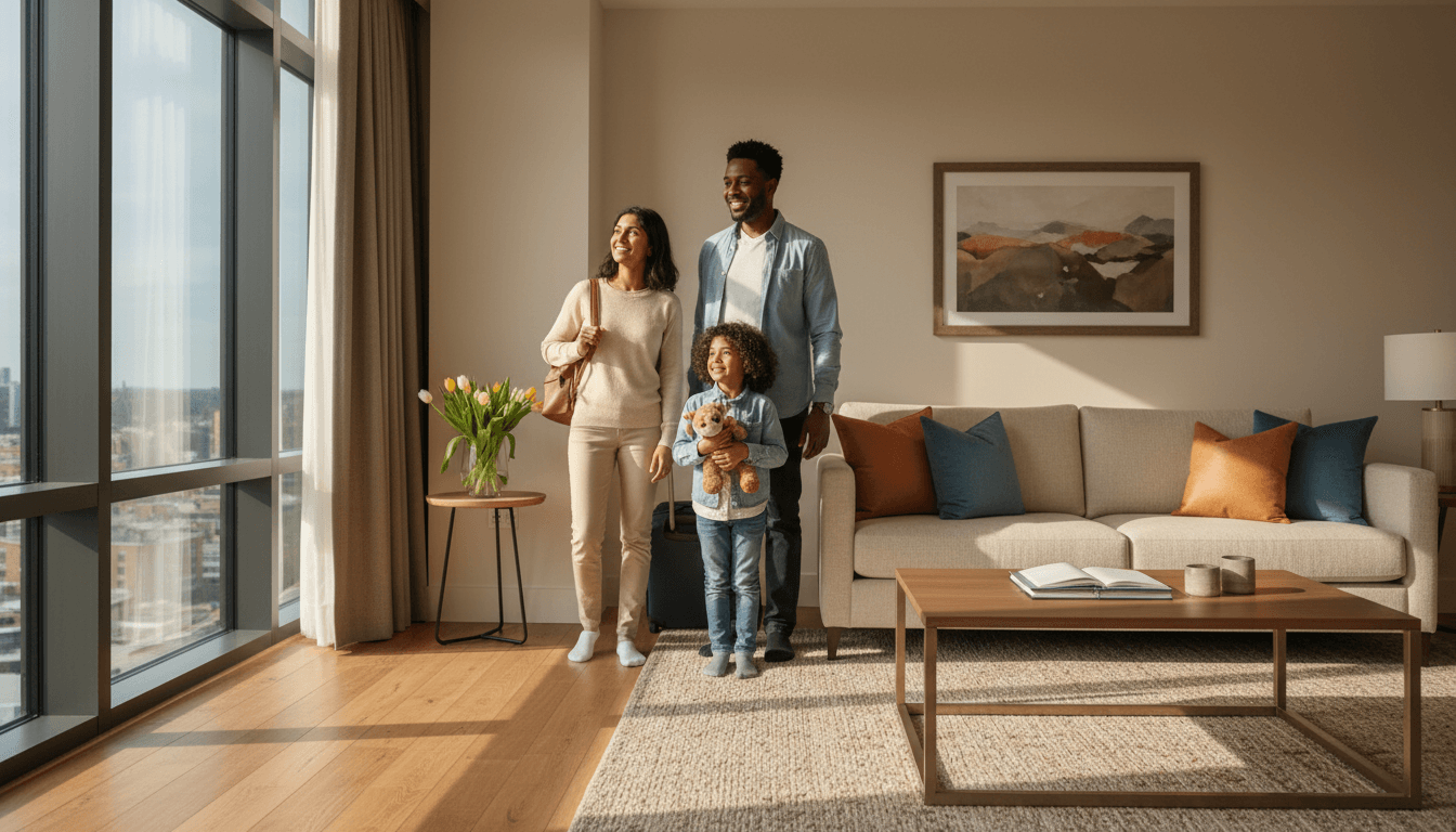 Family welcomed into temporary housing accommodation