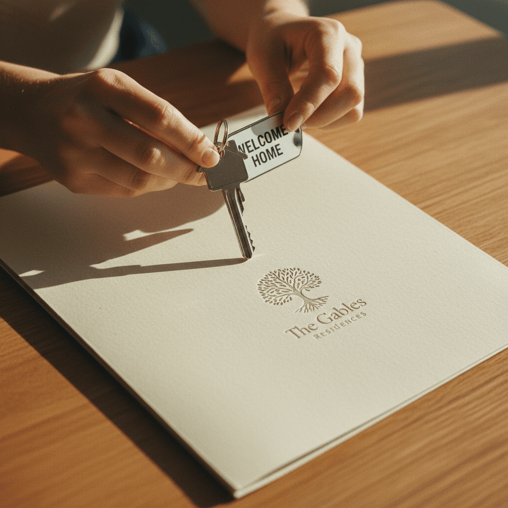 Welcome key and guest information folder